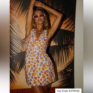 Peppermayo floral mini dress (size 2) worn once